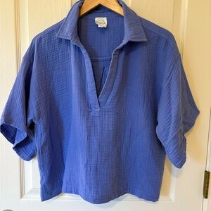 LOFT Beach Vibrant Blue Top